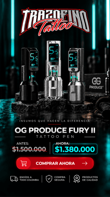 Tattoo pen OG Produce Fury II a $1.380.000, antes $1.500.000