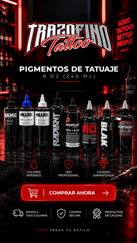 Pigmentos de tatuaje de 8 oz: Dynamic, Radiant, Perpetual, Vice y Panthera